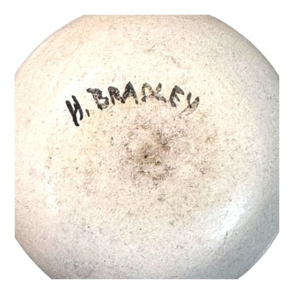 Vtg Acoma H. Bradley Mini Native American Pottery Bowl Planter Geometric Design - Picture 5 of 6